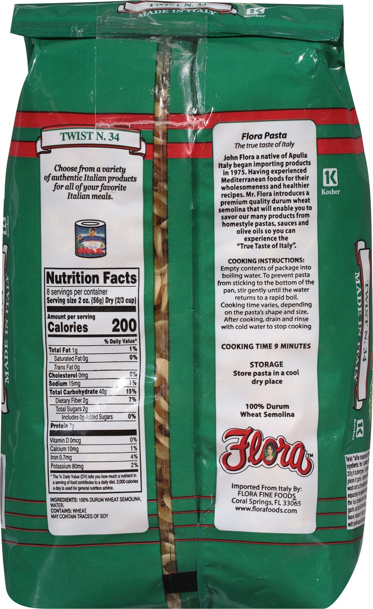 slide 6 of 9, Flora 100% Durum Wheat Semolina Pasta 16 oz, 16 oz