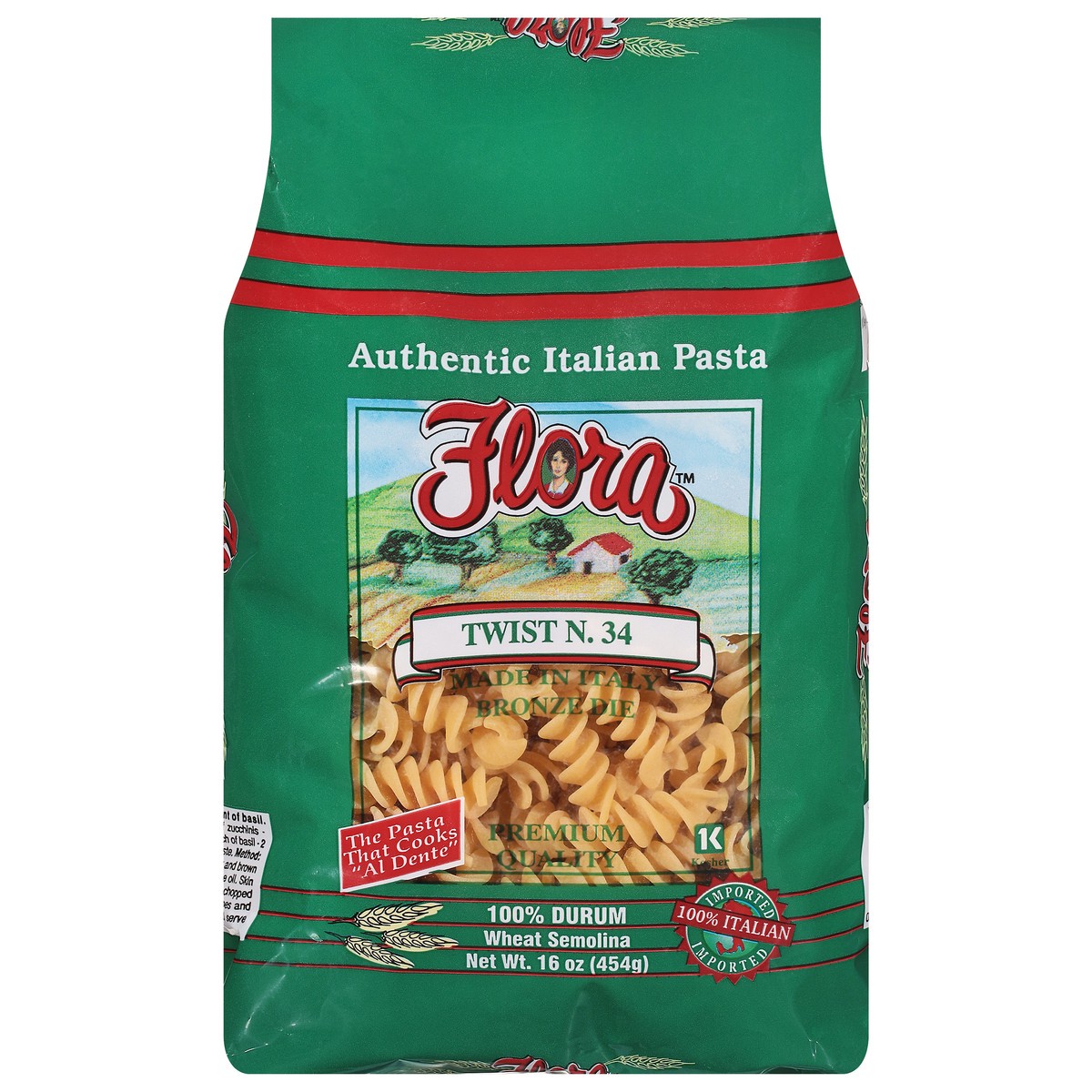 slide 1 of 9, Flora 100% Durum Wheat Semolina Pasta 16 oz, 16 oz