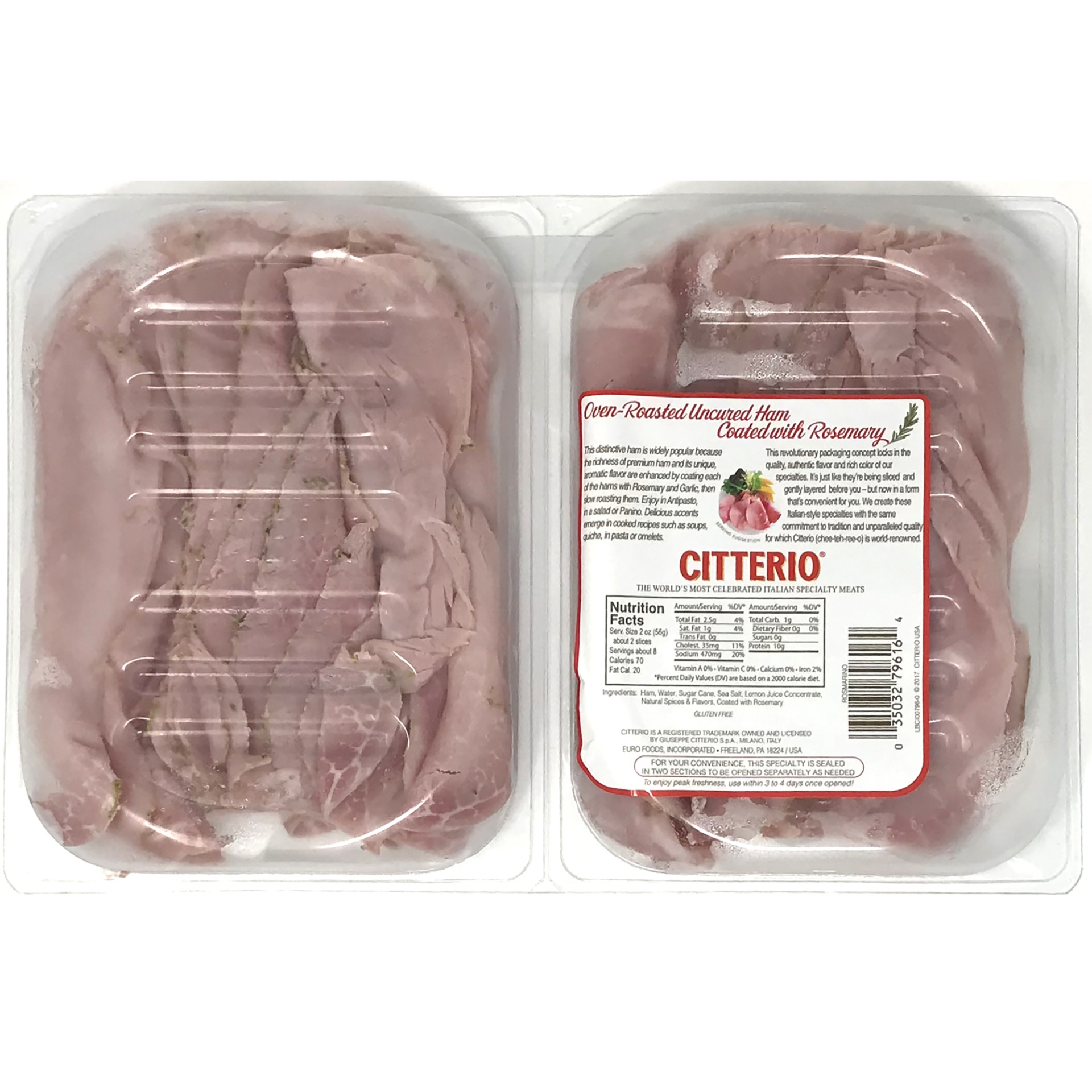Citterio Sliced Rosemary Ham 16 oz  Shipt