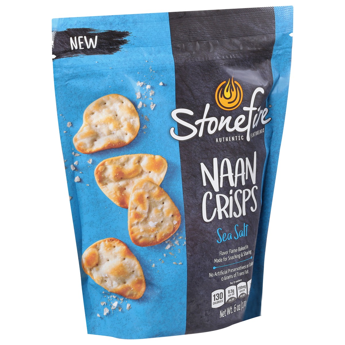 slide 2 of 9, Stonefire Sea Salt Naan Crisps, 6 oz