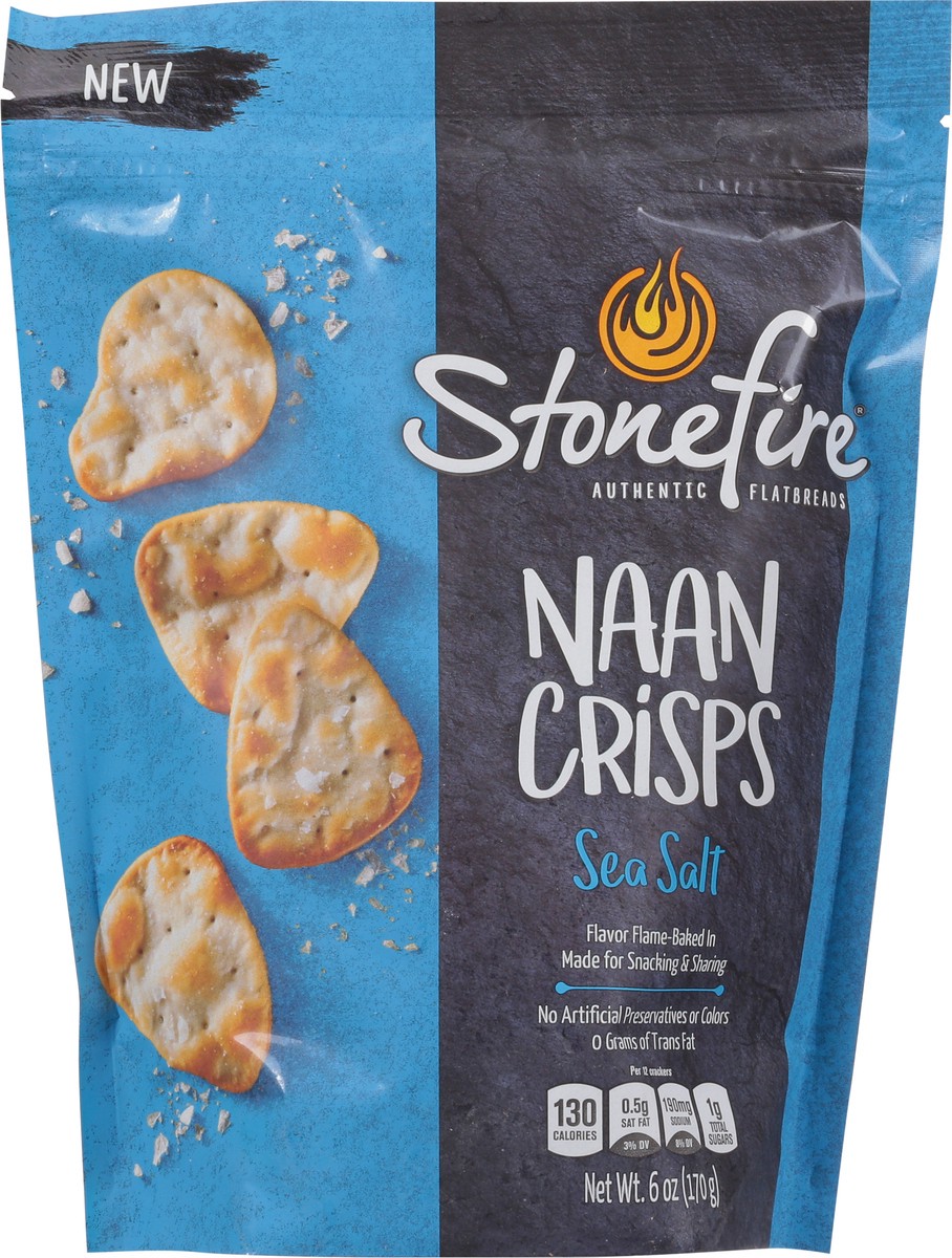 slide 6 of 9, Stonefire Sea Salt Naan Crisps, 6 oz