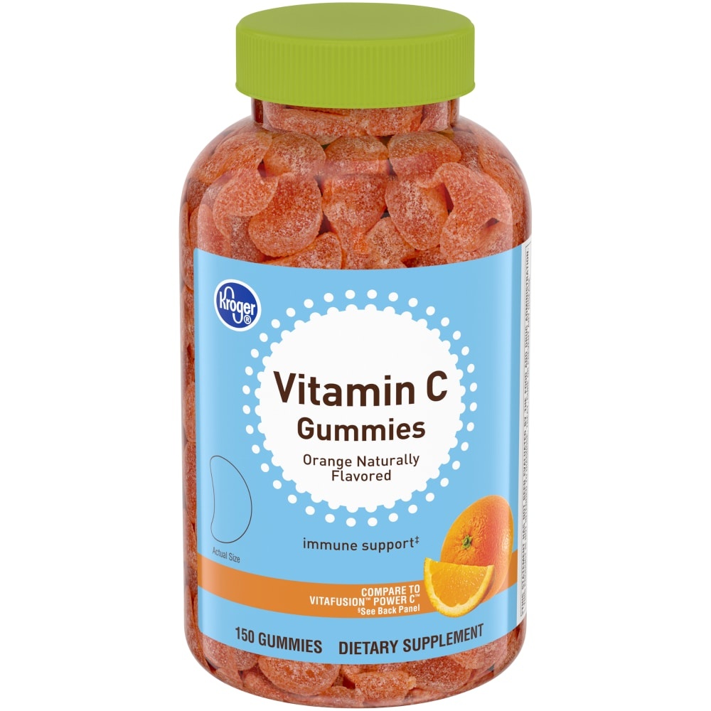 slide 1 of 1, Kroger Adult Vitamin C Orange Flavor Gummies 282Mg, 150 ct