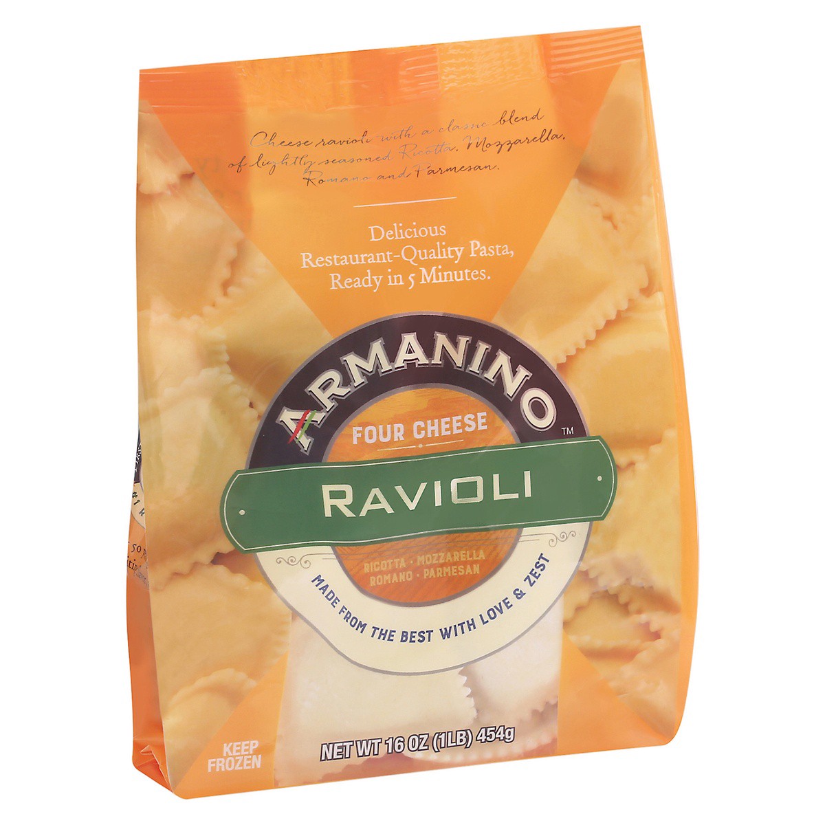 slide 2 of 9, Armanino Four Cheese Ravioli, 16 oz