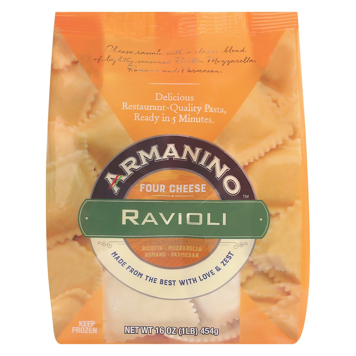 slide 1 of 9, Armanino Four Cheese Ravioli, 16 oz