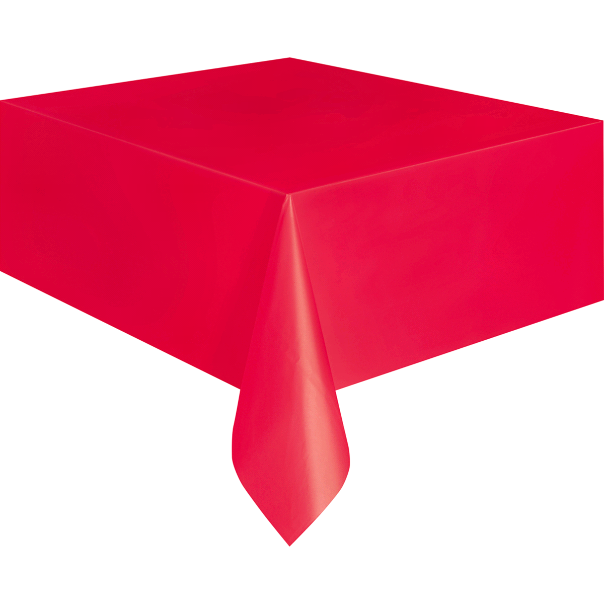 slide 1 of 1, Unique Industries Red Plastic Table Cover, 2 ct