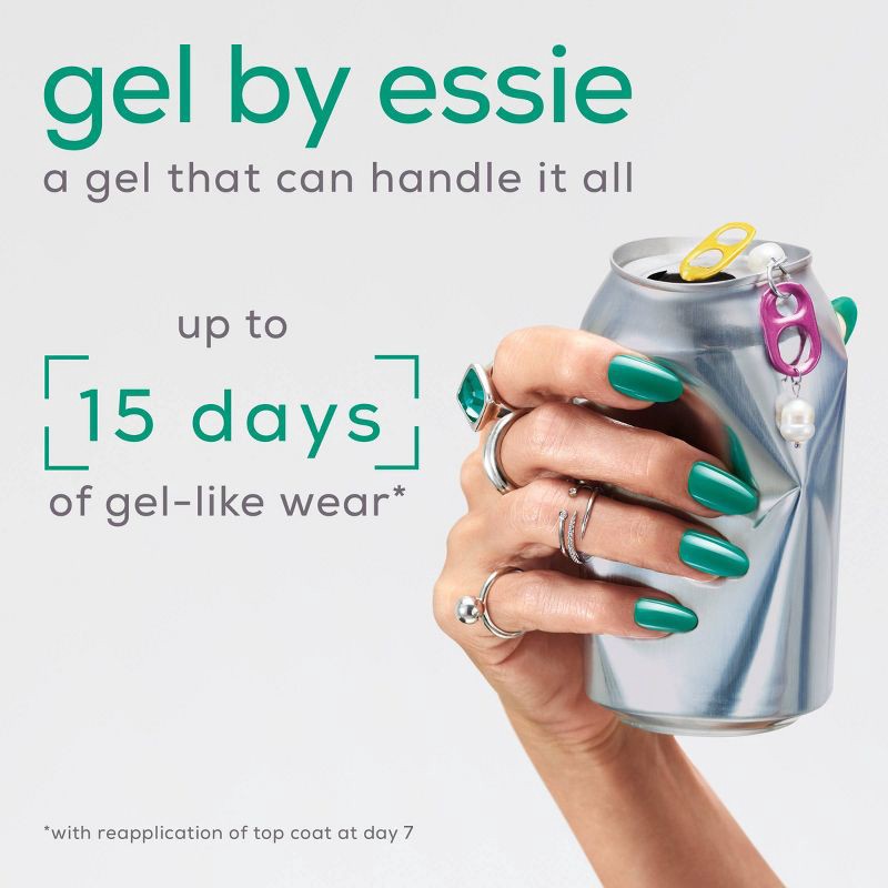slide 9 of 10, essie Gel Couture Metallic Nail Polish Top Coat - Glazed Chrome - 0.46 fl oz, 0.46 fl oz