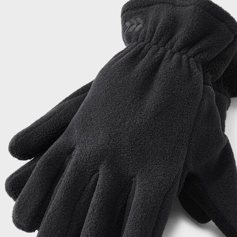 slide 2 of 3, Men's Fleece Gloves - All In Motion™ Black M/L, 1 ct