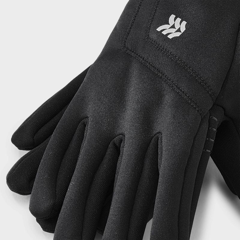 slide 2 of 3, Men's Powerstretch Gloves - All In Motion™ Black L/XL, 1 ct