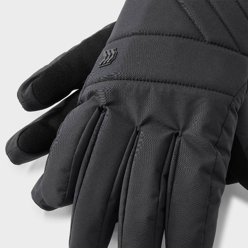 slide 2 of 3, Men's Quilted Puffer Gloves - All In Motion™ Black M/L, 1 ct