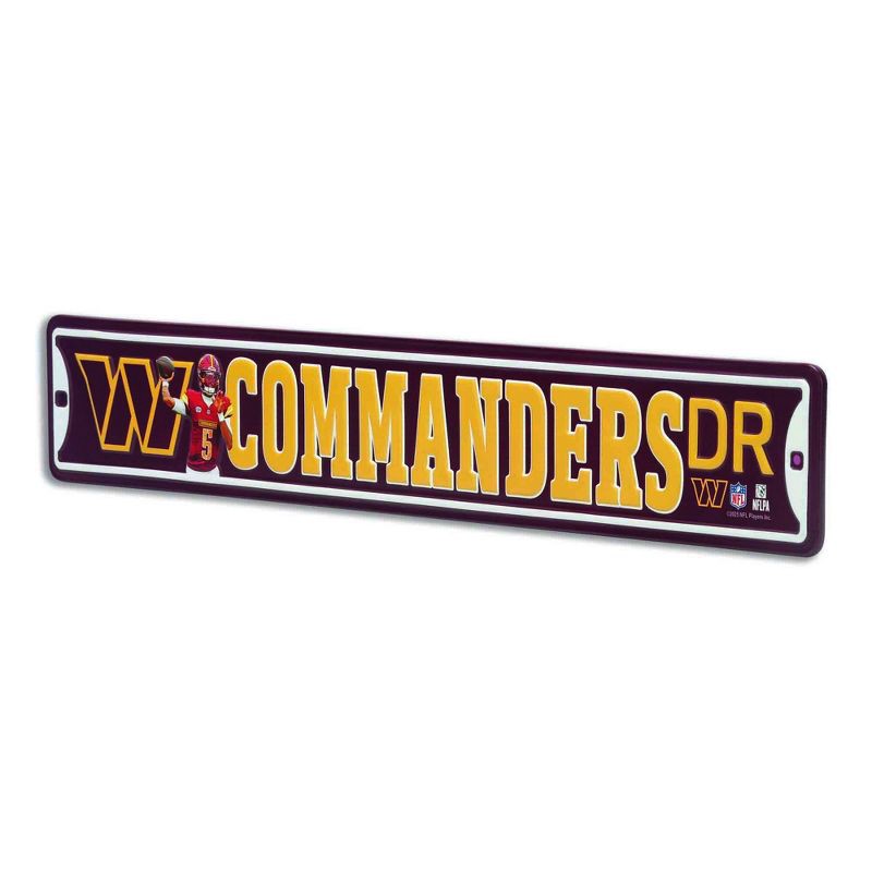 slide 3 of 4, NFL Washington Commanders Metal Wall Sign, 1 ct