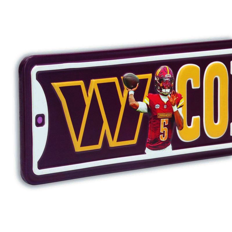 slide 4 of 4, NFL Washington Commanders Metal Wall Sign, 1 ct