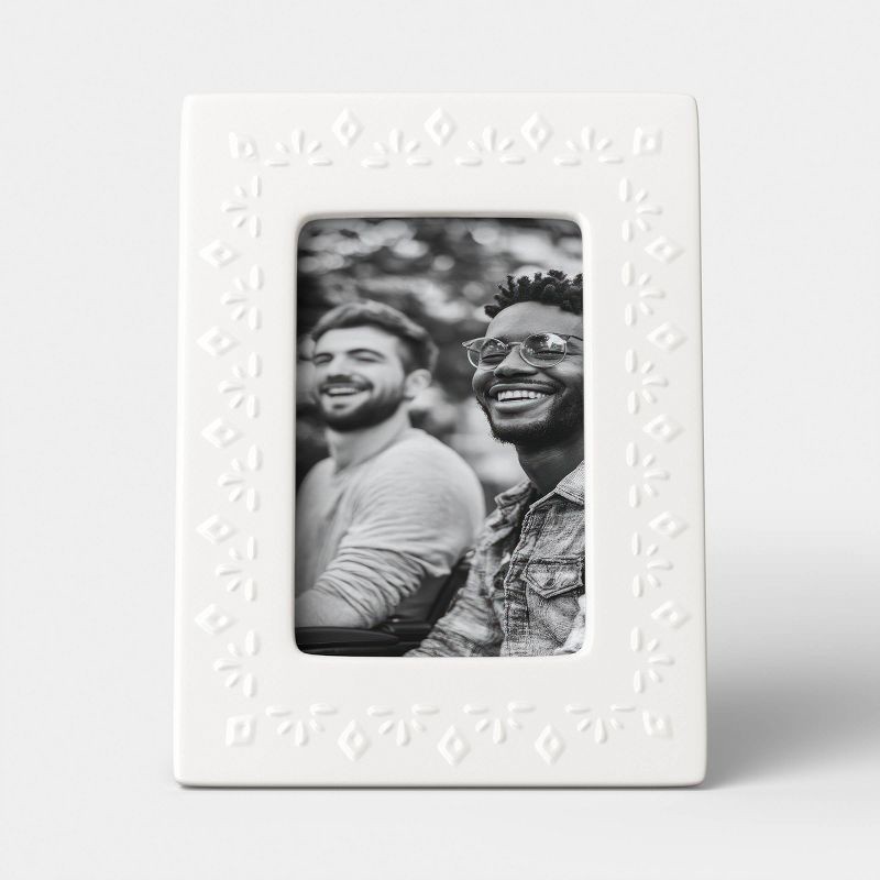 slide 3 of 4, 4"x6" Ceramic Picture Frame - Threshold™, 1 ct