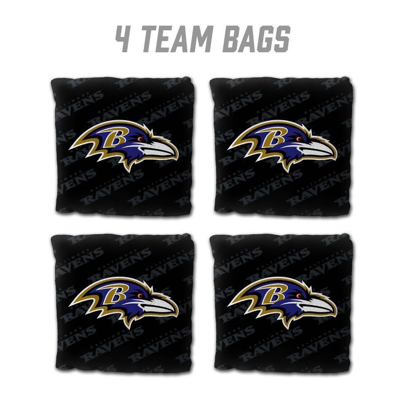slide 2 of 6, NFL Baltimore Ravens 4pk Cornhole Bags, 4 ct