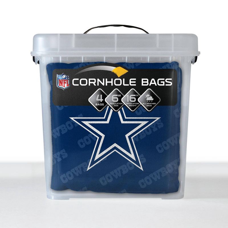 slide 6 of 6, NFL Dallas Cowboys 4pk Cornhole Bags, 4 ct