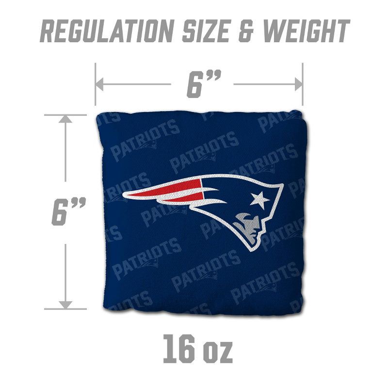 slide 3 of 6, NFL New England Patriots 4pk Cornhole Bags, 4 ct