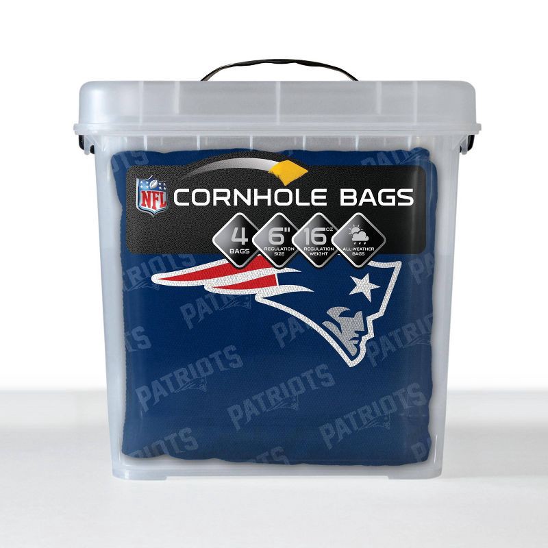 slide 6 of 6, NFL New England Patriots 4pk Cornhole Bags, 4 ct