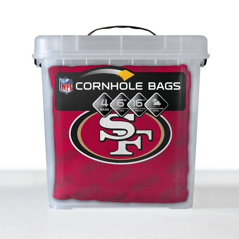slide 6 of 6, NFL San Francisco 49ers 4pk Cornhole Bags, 4 ct