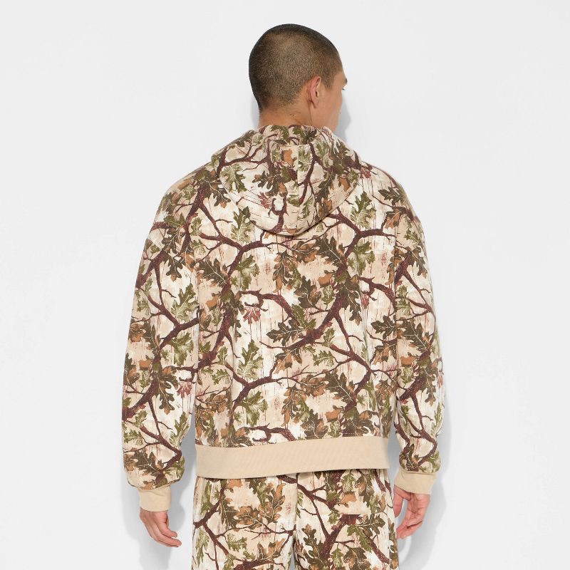 slide 3 of 3, Men's Fleece Hoodie - Original Use™ Green Camo L, 1 ct