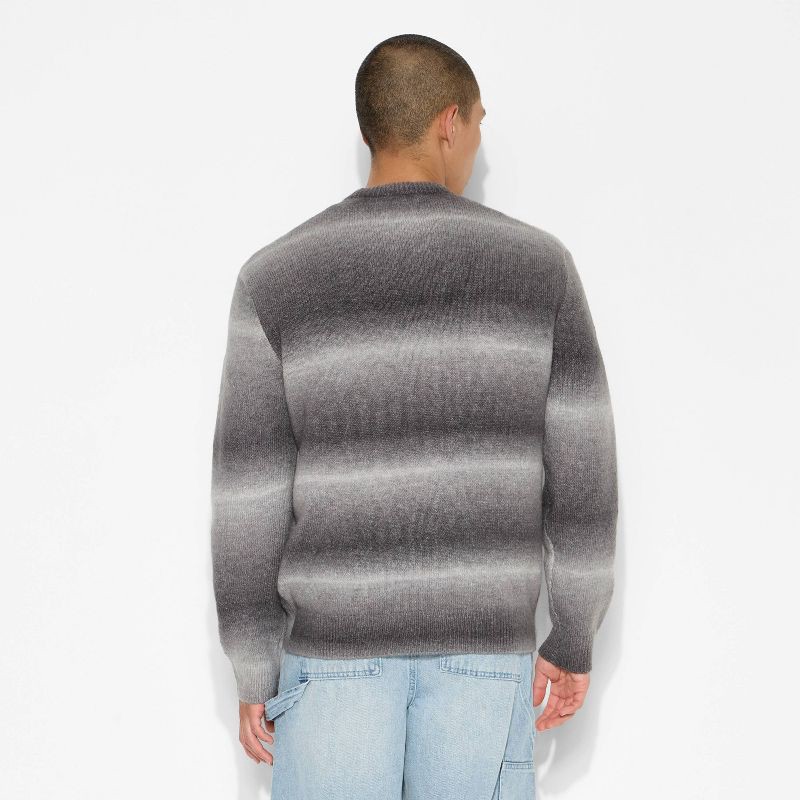 slide 3 of 3, Men's Oversized Crewneck Sweater - Original Use™ Heathered Gray M, 1 ct