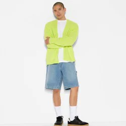 Men's Oversized Cardigan Sweater - Original Use™ Neon Green M