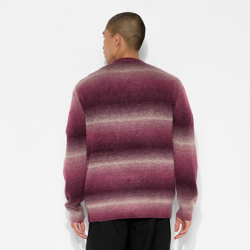 slide 3 of 3, Men's Oversized Crewneck Sweater - Original Use™ Plum Purple M, 1 ct