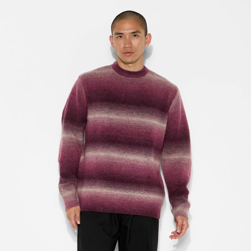 slide 2 of 3, Men's Oversized Crewneck Sweater - Original Use™ Plum Purple XL, 1 ct