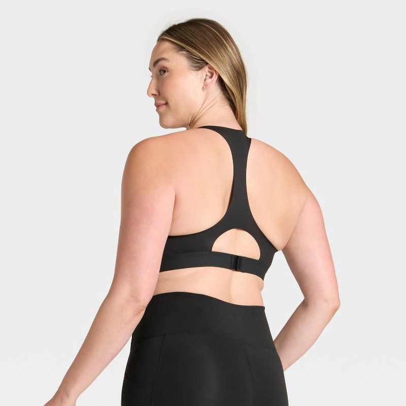 slide 5 of 5, Women's High Support Front Zip Bra - All In Motion™ Black 36DD, 1 ct