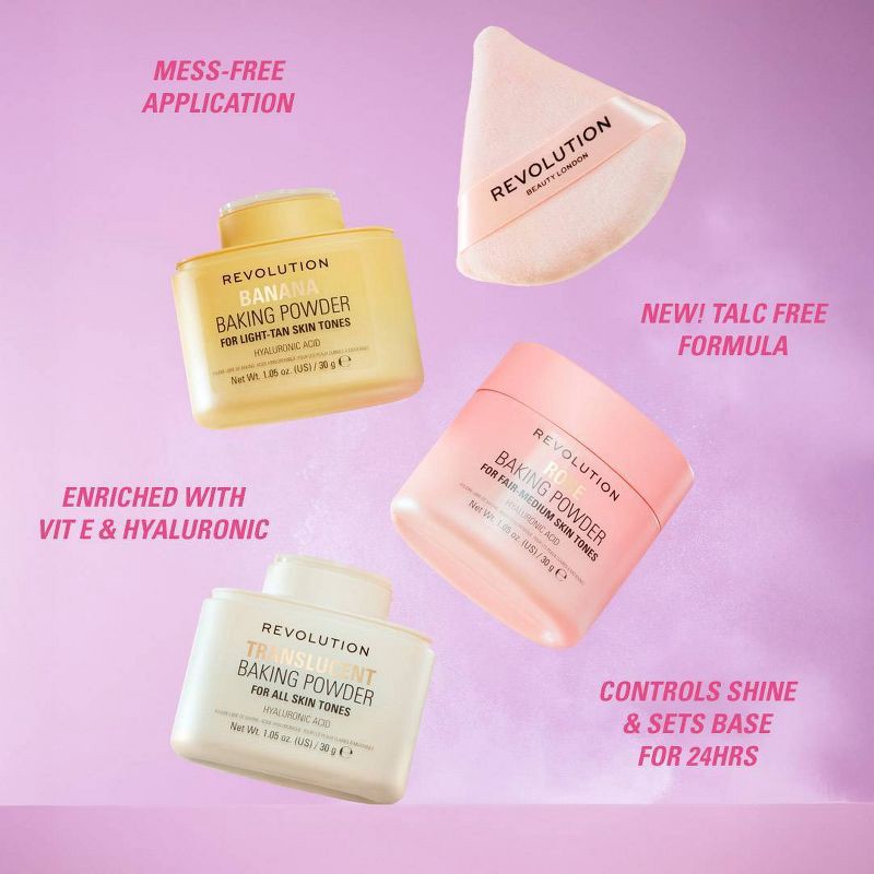 slide 6 of 6, Makeup Revolution Loose Baking Powder - Banana - 1.05oz, 1.05 oz