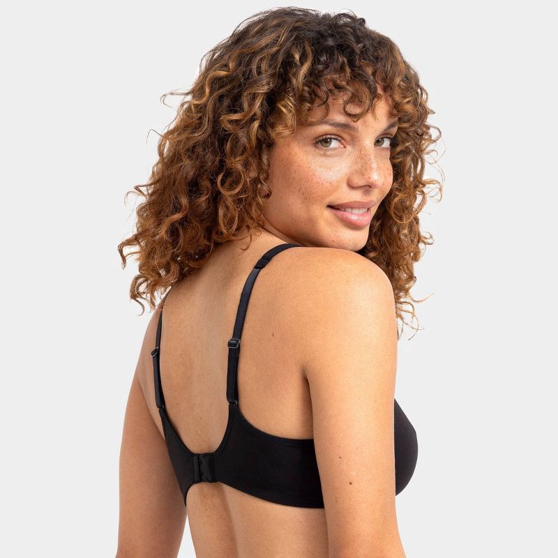 slide 2 of 6, Fruit of the Loom Women's Premium Cotton Stretch Unlined Underwire Bra - Black XXL, 1 ct