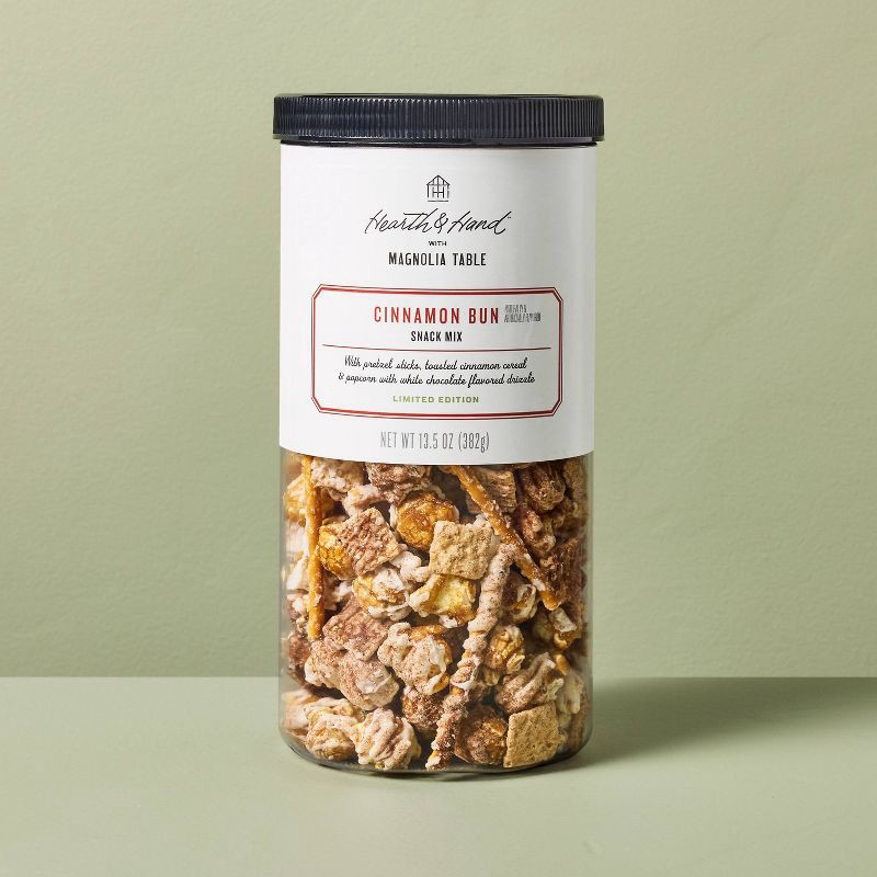 slide 1 of 3, Hearth & Hand with Magnolia Table Christmas Cinnamon Bun Snack Mix - 13.5oz - Hearth & Hand™ with Magnolia Table, 13.5 oz