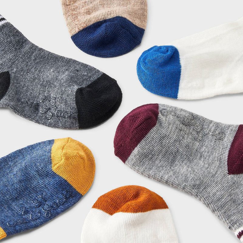 slide 3 of 3, Toddler Boys' 6pk Colorblock Ankle Socks - Cat & Jack™ 4T-5T, 6 ct
