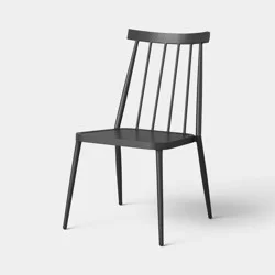 Windsor Armless Patio Dining Stacking Chair Black - Threshold™