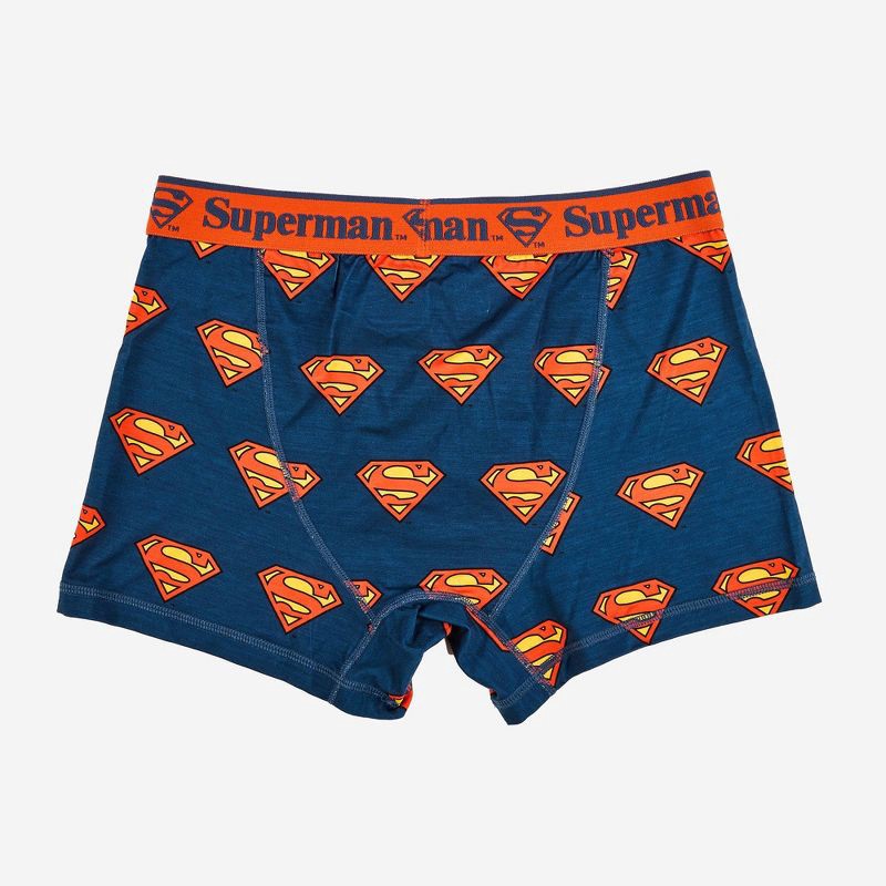 slide 2 of 6, Men's Superman Boxer Briefs - Blue L, 1 ct
