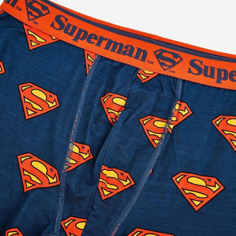 slide 3 of 6, Men's Superman Boxer Briefs - Blue L, 1 ct