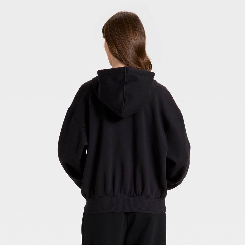 slide 2 of 3, Women's Zip-Up Hoodie Sweatshirt - Universal Thread™ Black XL, 1 ct