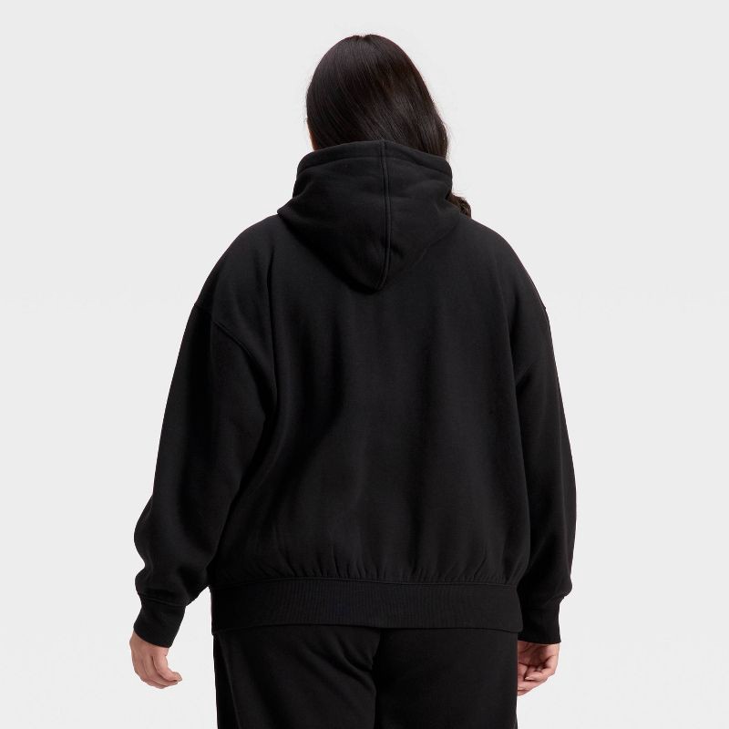 slide 2 of 3, Women's Zip-Up Hoodie Sweatshirt - Universal Thread™ Black XXL, 1 ct
