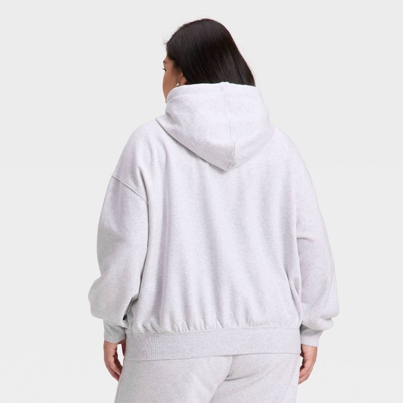 slide 2 of 3, Women's Zip-Up Hoodie Sweatshirt - Universal Thread™ Light Heather Gray XXL, 1 ct
