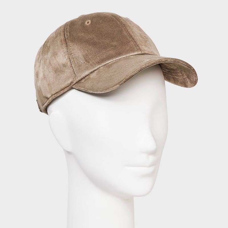 slide 2 of 4, Faux Suede Baseball Hat - Universal Thread™ Brown, 1 ct