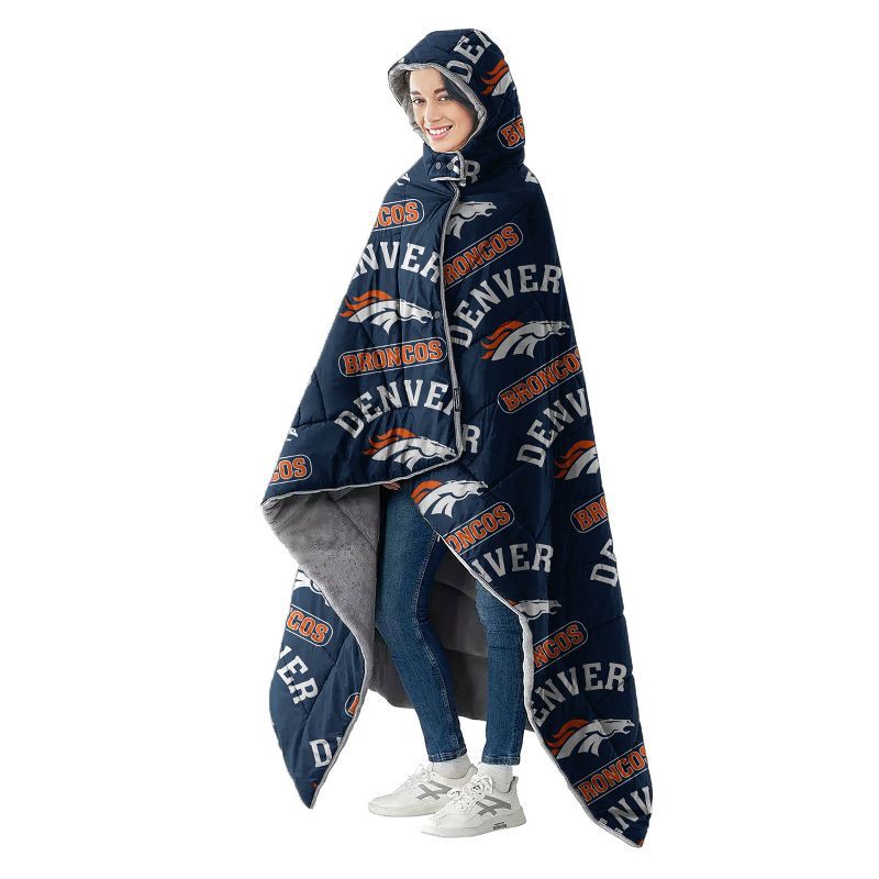 slide 2 of 2, NFL Denver Broncos Outdoor Wearable 54"x72" Blanket, 1 ct