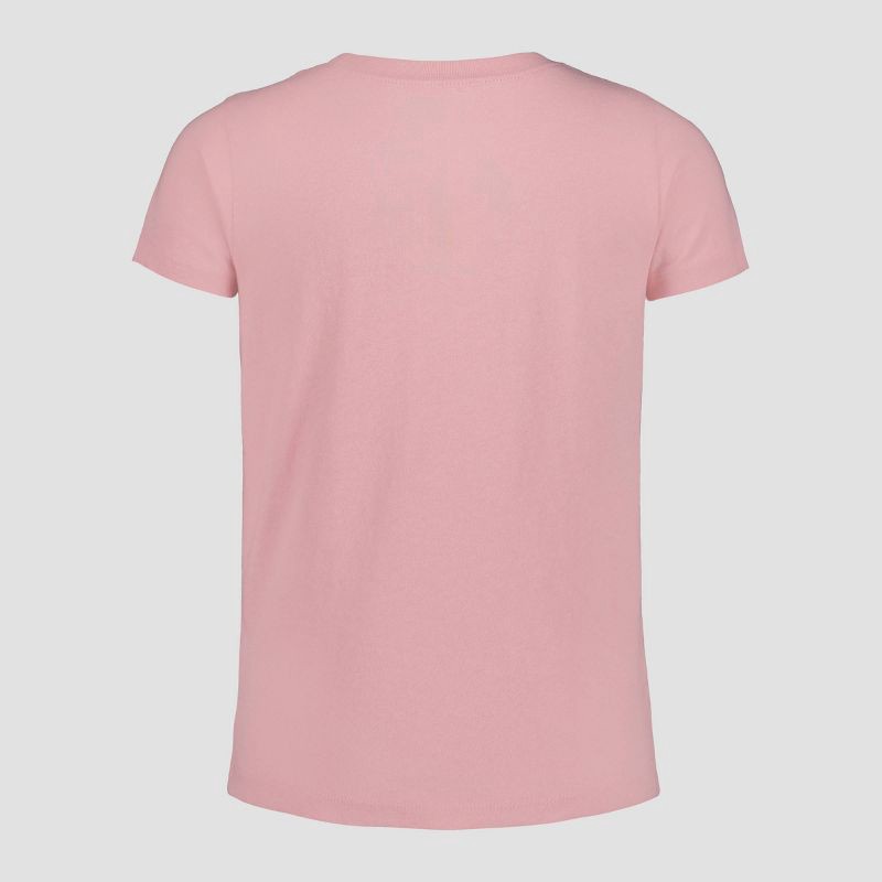 slide 2 of 3, Girls' Messi Short Sleeve Graphic T-Shirt - Pink S: Fit, Crew Neck, Jersey Fabric, 1 ct