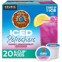 The Original Donut Shop Iced Refreshers Mango Dragonfruit Lemonade Keurig K-Cup Pods - 20ct