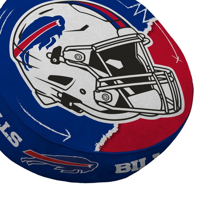 slide 2 of 3, NFL Buffalo Bills Split Helmet Circle Plushlete Pillow, 1 ct