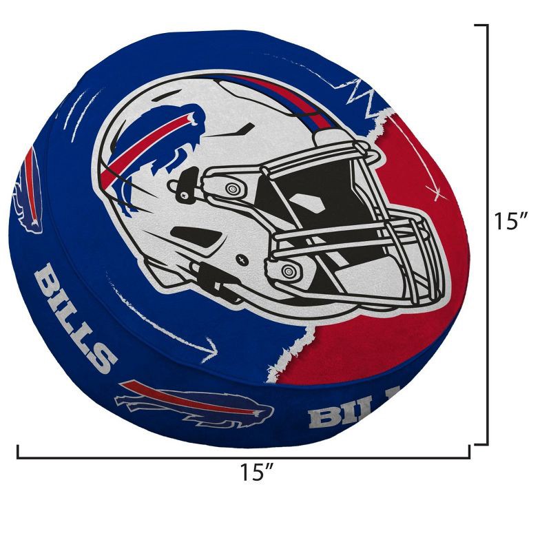 slide 3 of 3, NFL Buffalo Bills Split Helmet Circle Plushlete Pillow, 1 ct
