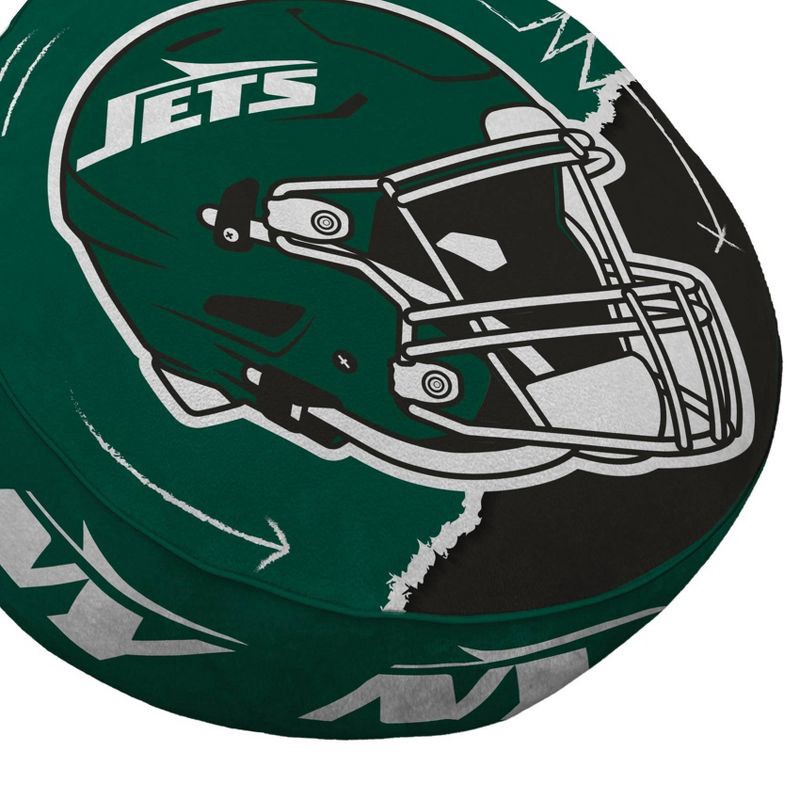 slide 2 of 3, NFL New York Jets Split Helmet Circle Plushlete Pillow, 1 ct