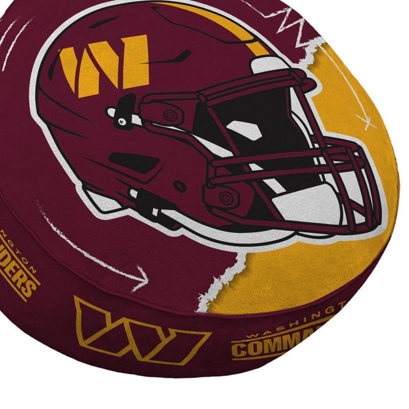 slide 2 of 3, NFL Washington Commanders Split Helmet Circle Plushlete Pillow, 1 ct