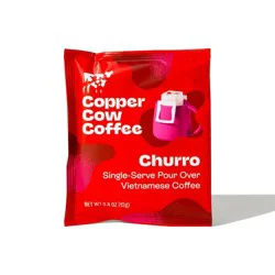 COPPER COW COFFEE Churro Single Serve Pour Over Ground Coffee - 0.4oz