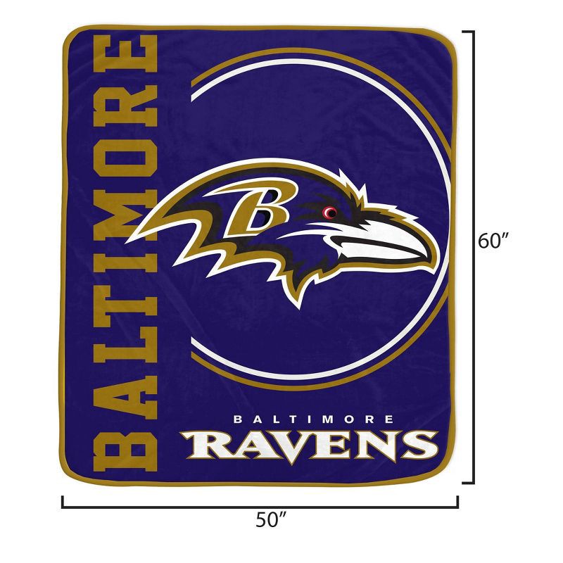 slide 3 of 3, NFL Baltimore Ravens Keep It Simple Ultra Soft Blanket, 1 ct