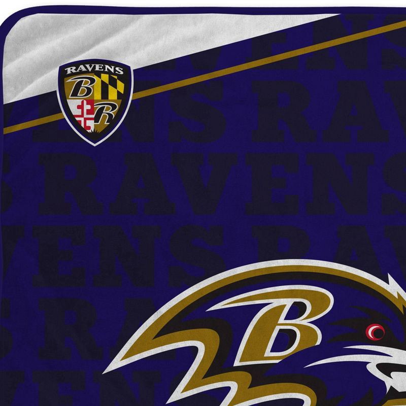 slide 2 of 3, NFL Baltimore Ravens Diagonal Ghost Checker Double Sided Ultra Cozy Blanket, 1 ct