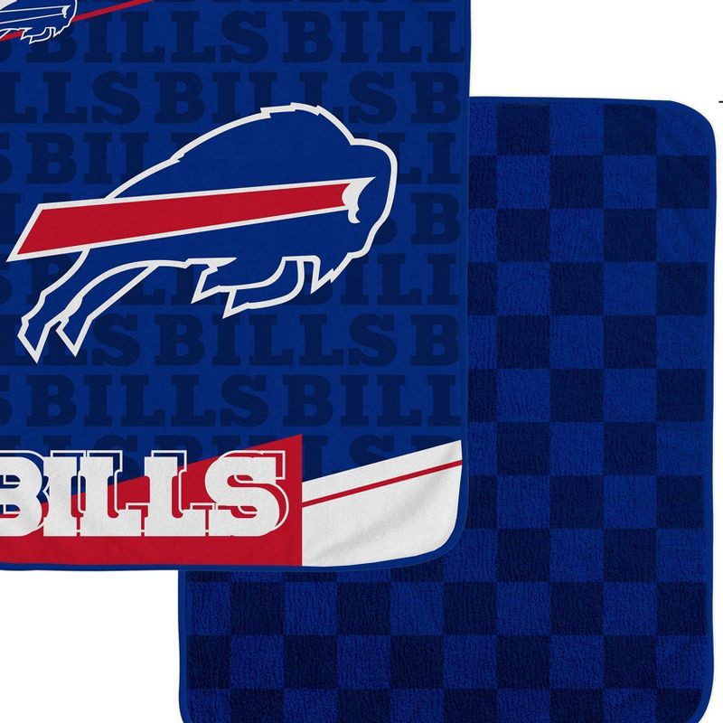 slide 2 of 3, NFL Buffalo Bills Diagonal Ghost Checker Double Sided Ultra Cozy Blanket, 1 ct