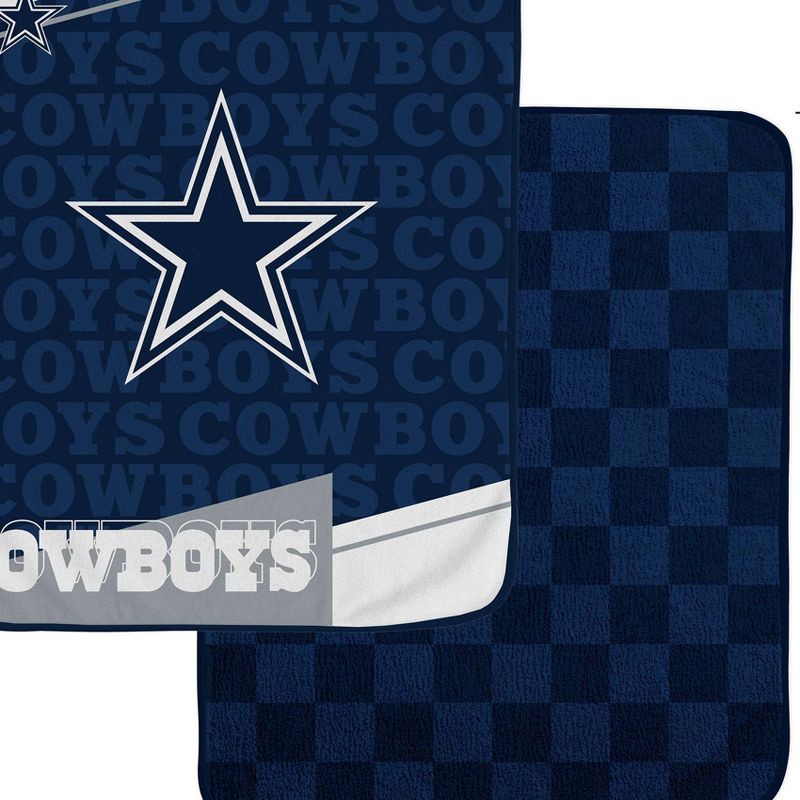 slide 2 of 3, NFL Dallas Cowboys Diagonal Ghost Checker Double Sided Ultra Cozy Blanket, 1 ct